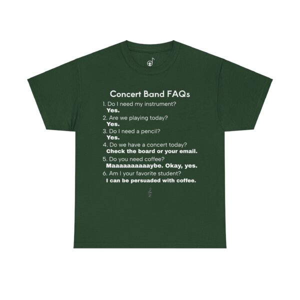 Concert Band FAQs Unisex Heavy Cotton Tee, Musician Gift, Band Geek Shirt, Music Lover Graphic Tee, Funny Music Teacher Shirt - Image 9