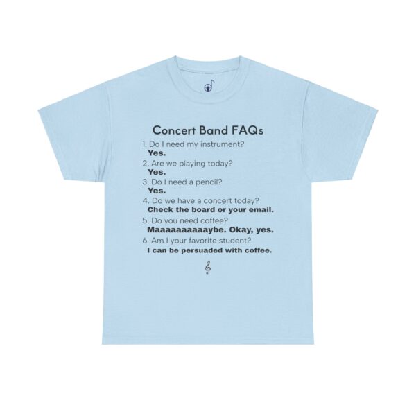 Concert Band FAQs Unisex Heavy Cotton Tee, Musician Gift, Band Geek Shirt, Music Lover Graphic Tee, Funny Music Teacher Shirt - Image 10