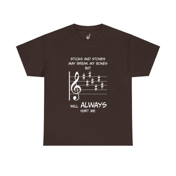 Funny Sticks and Stones Key Signature Shirt, Unisex T-Shirt, Musical Gift, Musician Humor Tee, Musically Inspired Apparel - Image 3