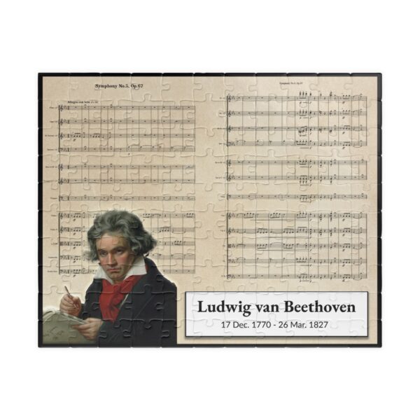 Beethoven Puzzle for Kids - Fifth Symphony Excerpt - Music Class Activity, Substitute Teacher Resource, Educational Jigsaw Game