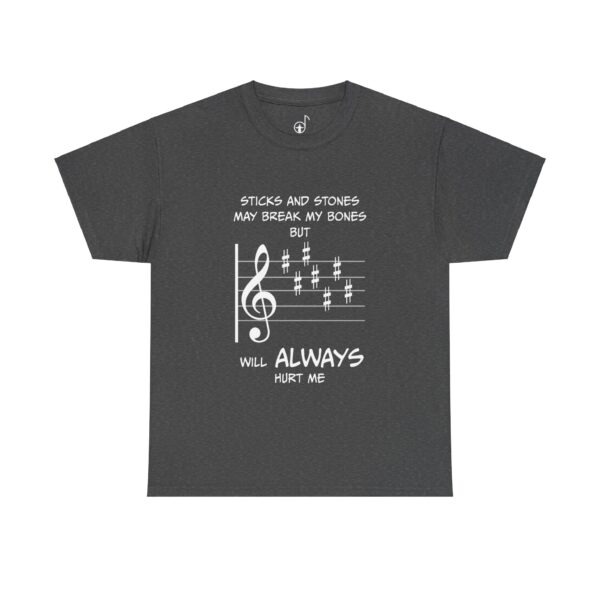 Funny Sticks and Stones Key Signature Shirt, Unisex T-Shirt, Musical Gift, Musician Humor Tee, Musically Inspired Apparel - Image 4