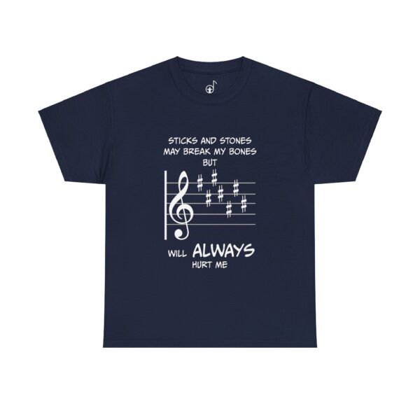 Funny Sticks and Stones Key Signature Shirt, Unisex T-Shirt, Musical Gift, Musician Humor Tee, Musically Inspired Apparel - Image 6