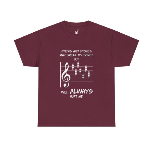 Funny Sticks and Stones Key Signature Shirt, Unisex T-Shirt, Musical Gift, Musician Humor Tee, Musically Inspired Apparel - Image 2