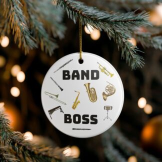 Band Boss Ceramic Ornament — Musical Instruments Holiday Decoration